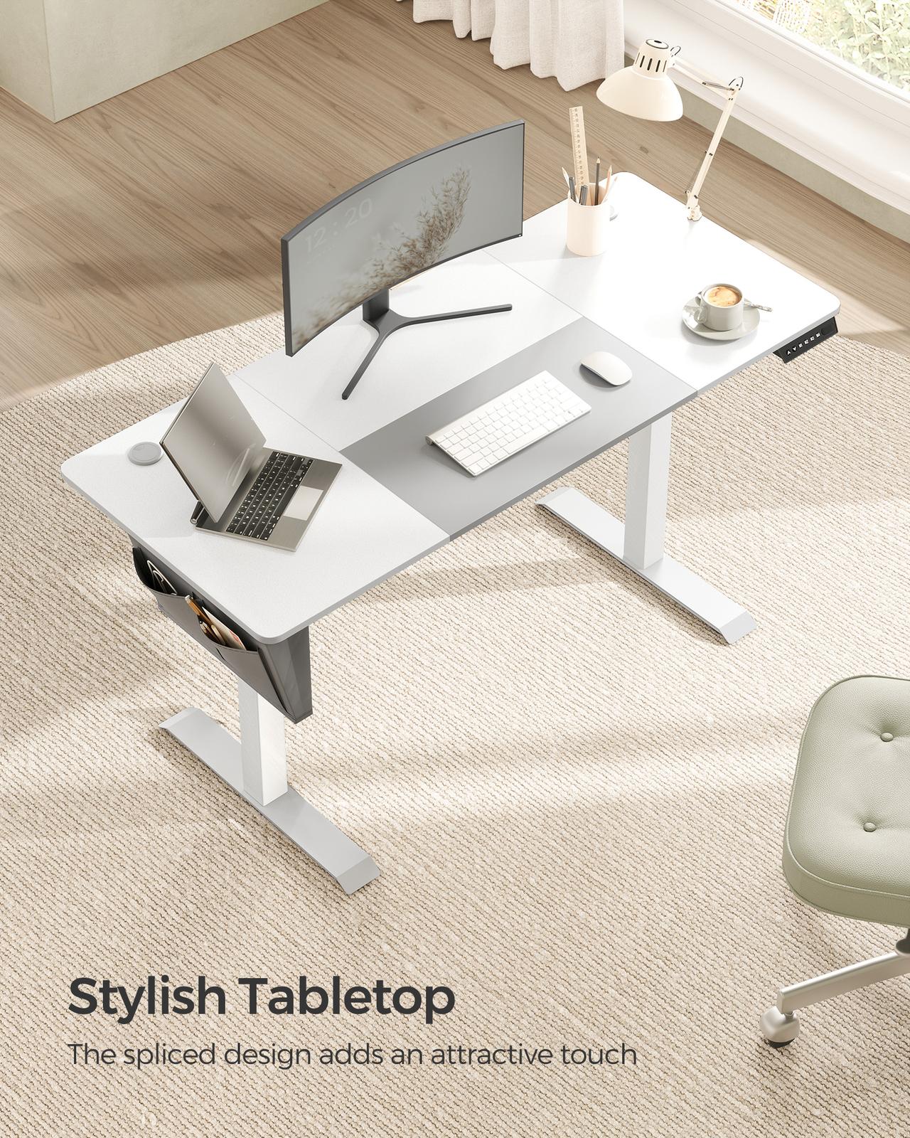 Height Adjustable Desk - Steel and Wood