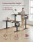 Electric Height Adjustable Standing Desk - Steel and Wood - Rustic Brown and Black - with Memory Settings