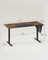 Electric Height Adjustable Standing Desk - Steel and Wood - Rustic Brown and Black - with Memory Settings