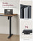 Electric Height Adjustable Standing Desk - Steel and Wood - Rustic Brown and Black - with Memory Settings