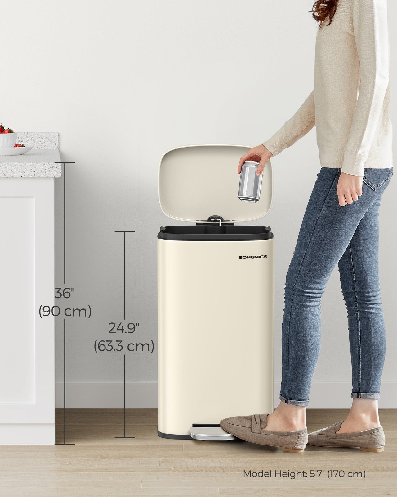 Steel Pedal Kitchen Bin
