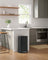 Black Step-On Trash Can for Kitchen - Steel Bin and Plastic Inner Bucket - Black