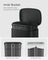 Black Step-On Trash Can for Kitchen - Steel Bin and Plastic Inner Bucket - Black