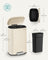 Step-On Pedal Bin for Kitchen - Steel Bin and Plastic Inner Bucket - Sand Beige