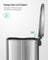 Kitchen Bin - Steel Bin and Plastic Inner Bucket - Silver