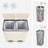 Cream Colour Step-Open Waste Bins - Steel Bin and Plastic Inner Bucket - Cloud