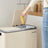 Cream Colour Step-Open Waste Bins - Steel Bin and Plastic Inner Bucket - Cloud
