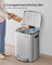 Steel Step-Open Trash Can - Steel Bin and Plastic - Silver