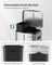 Steel Step-Open Trash Can - Steel Bin and Plastic - Silver