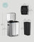 Steel Step-Open Trash Can - Steel Bin and Plastic - Silver