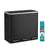 Triple Trash Can - Steel and PP Plastic Inner Bucket - Black