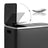 Triple Trash Can - Steel and PP Plastic Inner Bucket - Black