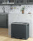 Kitchen Rubbish Bin - Steel and PP Plastic Inner Bucket - Smoky