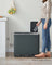 Kitchen Rubbish Bin - Steel and PP Plastic Inner Bucket - Smoky
