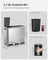 3 Compartments Dustbin - Stainless Steel and Plastic Inner Bucket - Silver