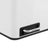 Triple Trash Can - Steel and Plastic Inner Bucket - White