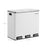 Triple Trash Can - Steel and Plastic Inner Bucket - White