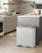 Dual Step Trash Can - Powder-Coated Steel Bin - White