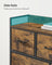 Chest of Drawers 7 Fabric Drawers - Wood Top and Steel - Rustic Brown and Ink Black - with Handles