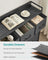 Chest of Drawers, 7 Drawers, Grey - Wood Top and Steel - Slate Grey