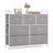Chest of 7 Drawers - Wood Top and Steel - Dove Grey and Cloud White