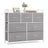 Chest of 7 Drawers - Wood Top and Steel - Dove Grey and Cloud White