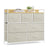 Chest of Drawers - Wood Top and Steel - Cream White
