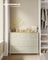 Chest of Drawers - Wood Top and Steel - Cream White