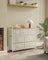 Chest of Drawers - Wood Top and Steel - Cream White