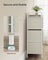 Chest of Drawers - Wood Top and Steel - Cream White