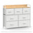 Chest of Drawers, 7 Drawers - Wood and Steel - White and Beige
