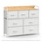 Chest of Drawers, 7 Drawers - Wood and Steel - White and Beige