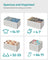 Chest of Drawers, 7 Drawers - Wood and Steel - White and Beige