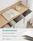 Chest of Drawers, 7 Drawers - Wood and Steel - White and Beige