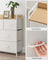 Chest of Drawers, 7 Drawers - Wood and Steel - White and Beige