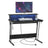Gaming Desk - Wood and Steel - Ebony Black - with LED Lights