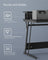Gaming Desk - Wood and Steel - with LED Lights - Ebony Black