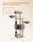 Heavy-Duty Cat Tower - Wood and Plush - Dove Grey