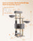 Heavy-Duty Cat Tower - Wood and Plush - Dove Grey