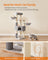 Heavy-Duty Cat Tower - Wood and Plush - Dove Grey