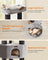 Heavy-Duty Cat Tower - Wood and Plush - Dove Grey