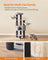 Heavy-Duty Cat Tower - Wood and Plush - Dove Grey