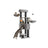 Heavy-Duty Cat Tower - Wood and Plush - Dove Grey