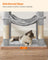 Grey Cat Condo - Wood and Plush Fabric - Light Grey