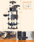 Large Cat Tower - Wood and Plush - Smoky Grey