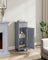 Bathroom Storage Cabinet - Wood - Dove Grey - Freestanding with Drawer and Shutter Door