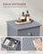 Bathroom Storage Cabinet - Wood - Dove Grey - Freestanding with Drawer and Shutter Door
