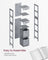 Bathroom Tall Cabinet - Wood - White - Freestanding Storage with 2 Drawers and 3 Open Shelves