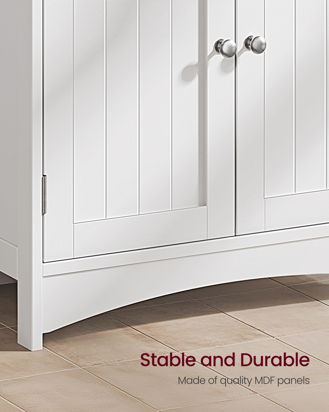 Under Sink Bathroom Cabinet - MDF - Cloud White - with 2 Doors