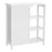 Bathroom Storage Cabinet - Wood - Matte White - Scandinavian Design with Louvred Door and Adjustable Shelf
